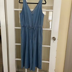 Gap denim crop wide leg jumpsuit, S and L